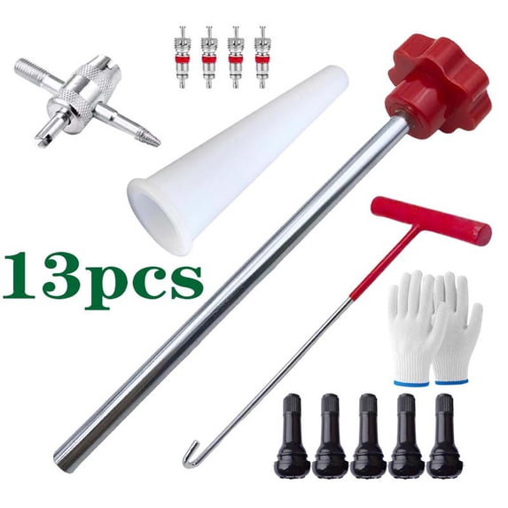 13Pcs Quick Change Tire Tool Kit, Tire Stem Core Quickly Replacement Tool Kit, Perfect Tool for Replacing Leaky Valves in Cars,ATVs,Trucks, etc