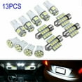 13Pcs/Set Car Vehicle White Led Interior Ceiling Domes License Plate