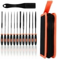 thumbnail image 1 of 13Pcs Small File Set with Cleaning Brush Premium Mini Metal Diamond Needle File Kit Carbon Steel Jewelry Glass File Hand Tool Portable Wood Plastic File Kit for Metal Marble, 1 of 9