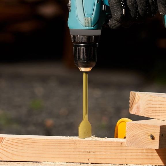 13Pcs Titanium Plated Flattened Drill Bit Set Hex Shank Woodworking Hole Opener 6-35mm,13 x Spade Drill Bit Sets(6/8/10/12/13/14/16/18/20/22/25/30/ 35mm),Gold