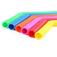 thumbnail image 1 of 13Pcs Wide Silicone Straws Reusable, Curved Food-Grade Silicone Smoothie Straws with 2 Cleaning Brushes, Flexible Colorful Silicone Straws for Kids, 1 of 9