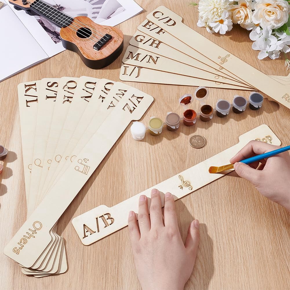 13Pcs Wood Vinyl Record Dividers DVD CD A-Z Alphabet Dividers ...