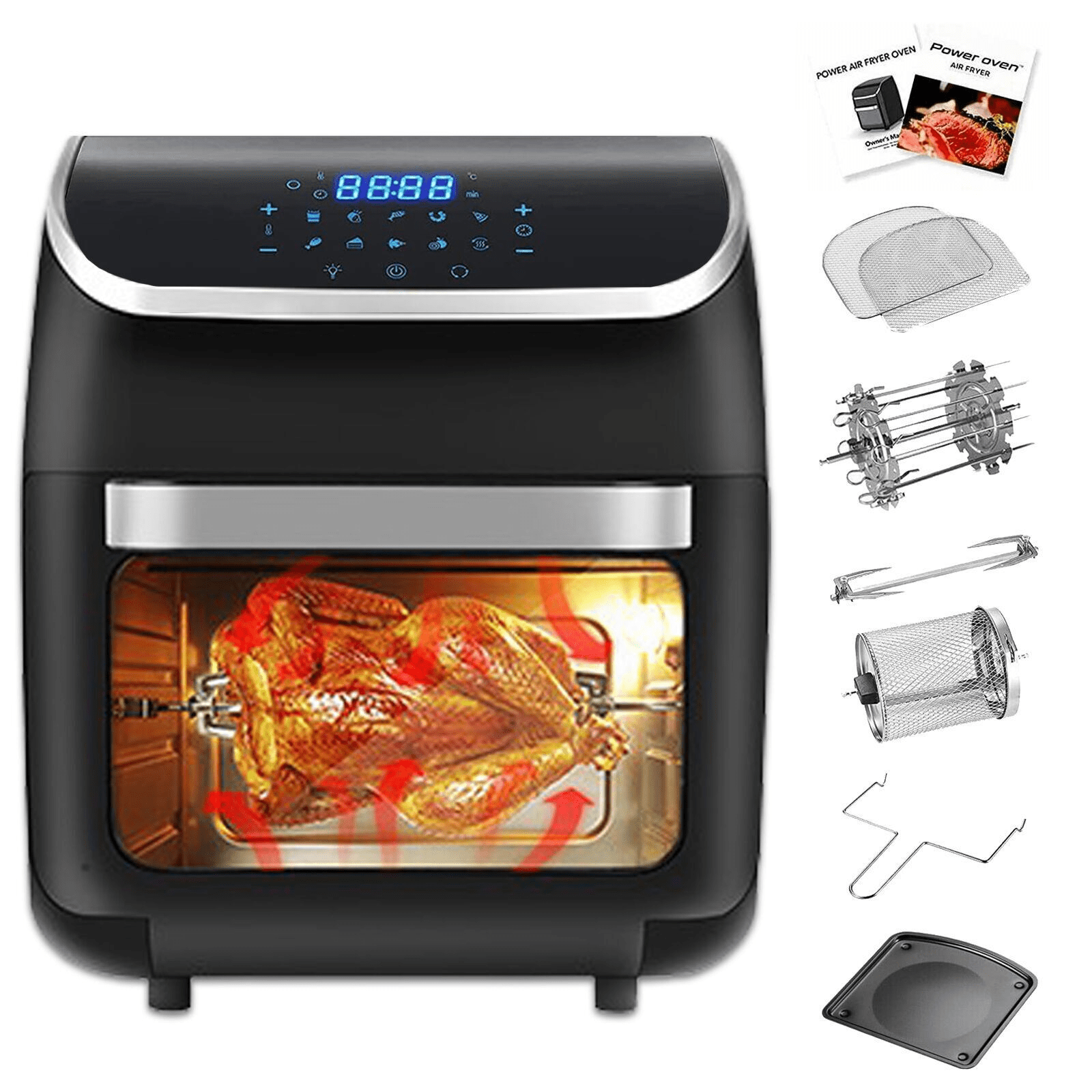 COSORI Air Fryer Toaster Oven Combo, 10 Qt Family Size 14-in-1 Functions  (1000+ APP Recipes), Dishwasher-Safe Accessories with Roast Tray and  Dehydrate Racks, Black Oven price in Saudi Arabia