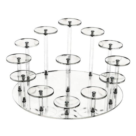13Slots Action Figure Display Transparent Stand Display Base Accessories Bracket Model Doll Hobby Collectibles Ear Doll Model , L