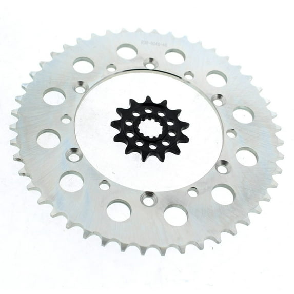 13T Front & 48T Rear Silver Sprocket for Kawasaki KLX450R 2008-14 by Race-Driven