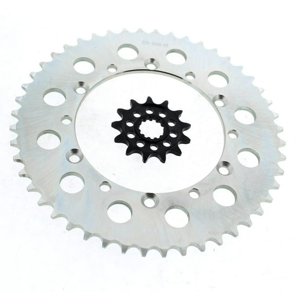 13T Front & 48T Rear Silver Sprocket for Kawasaki KLX450R 2008-14 by Race-Driven