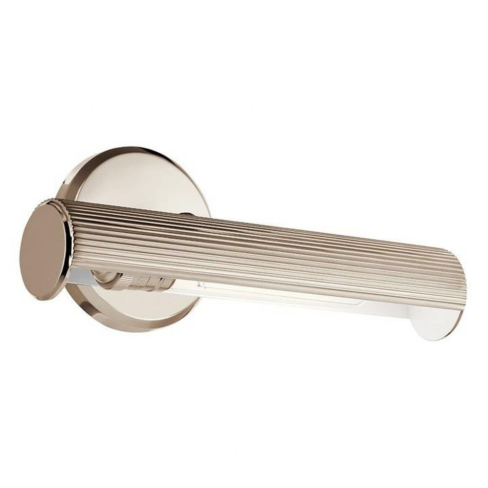 Polished Nickel Adjustable Wall Sconce with Metal Shade