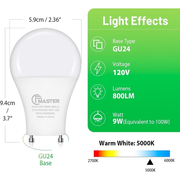 13W Dusk to Dawn Light Bulbs- No Timer Required, 1100lm(100W Equivalent), 6000K Daylight, E26 A19 Automatic Sensor LED Bulbs, Built-in Photocell Detector for Boundary,Garage,Patio, 2-Pack