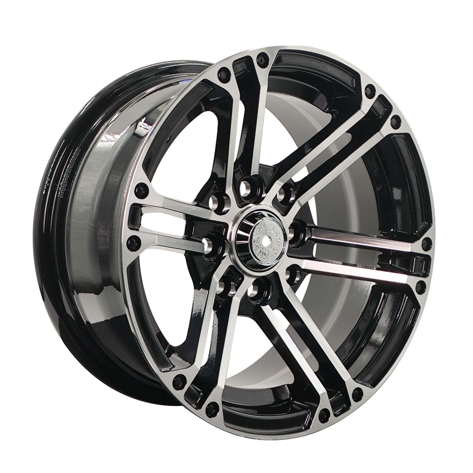 FUDA INDUSTRIES 13 x 6 Inch Black Alloy Aluminum Universal Wheel Rim  4 Lug 4x100, 4x114.3