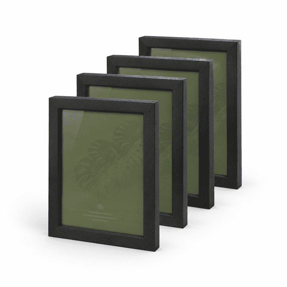 13X19 Black Picture Frame 4 Pack Solid Wood for Gallery Wall Display ...