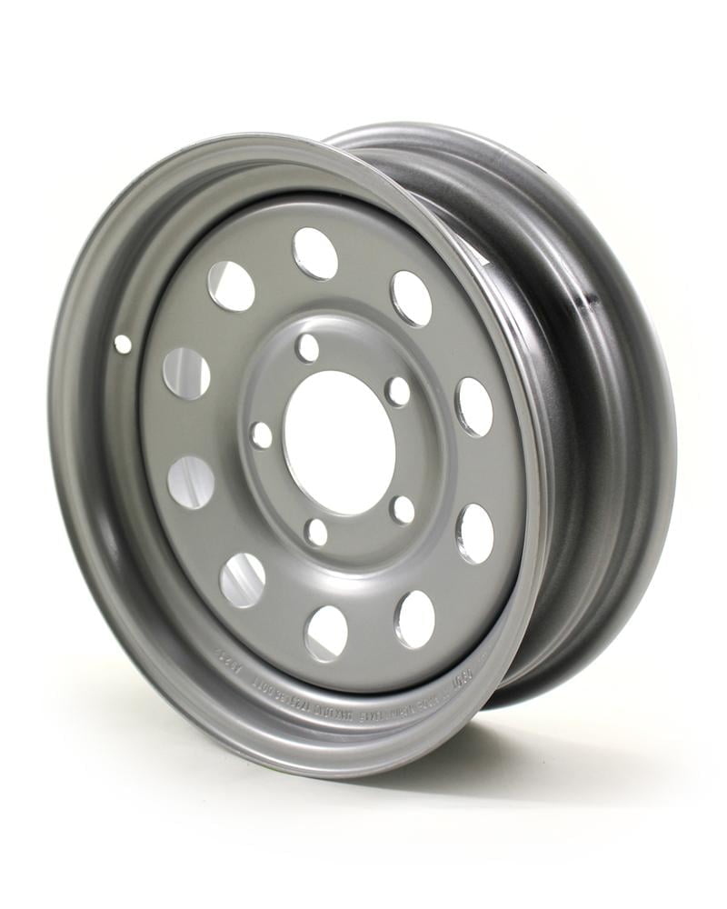 13X4.5 5-Lug on 4.5" Silver Mod Trailer Wheel
