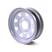 13X4.5 5-Lug on 4.5" White Spoke Trailer Wheel