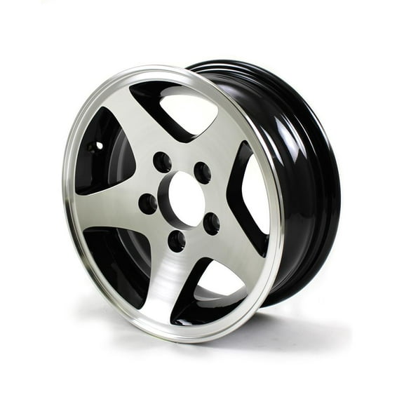 13X5 5-Lug on 4.5" Aluminum 5-Star Trailer Wheel - 435545B