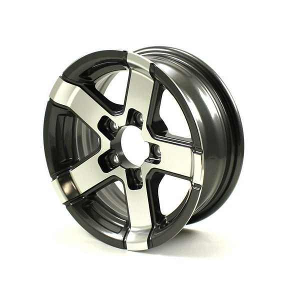 13X5 5-Lug on 4.5" Aluminum Series 07 Trailer Wheel - Gray Accent - 735545