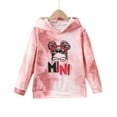 thumbnail image 1 of 13Y Big Girls Clothes Big Girls Long Sleeve T-shirt 13-14 Years Big Girls Letter Print Hooded T-shirt Top Pink, 1 of 7