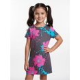 thumbnail image 1 of Girls Fashion Casual Dress Comfort-Fit Short Sleeve Sundress Comfortable Everyday Wear for Big Girls Age 6-13 School Outfit, 1 of 6