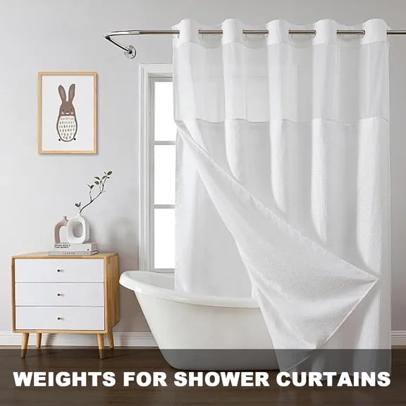 13Yard Shower Curtain Weights Tape, Drapery Weight Rope, Heavy Drapery Weights for Indoor Tulle Fabrics, Weighted Lead Rope Increase Curtain Weight, DIY Length Curtain Accessories