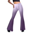 thumbnail image 1 of Gradient Flare Pants Elastic Waist Wide Leg Pants for Women Stretchy and Soft, 1 of 6