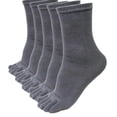 thumbnail image 1 of 5 Pairs Men Sports Running Five Finger Toe Socks Elastic Short Soild Socks GY, 1 of 2