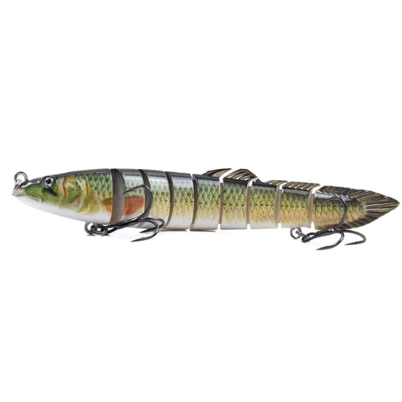13cm/21.5g Sinking Mud Fish Lure Barbed Multi Jointed Artificial Bait With Treble Hook for Freshwater