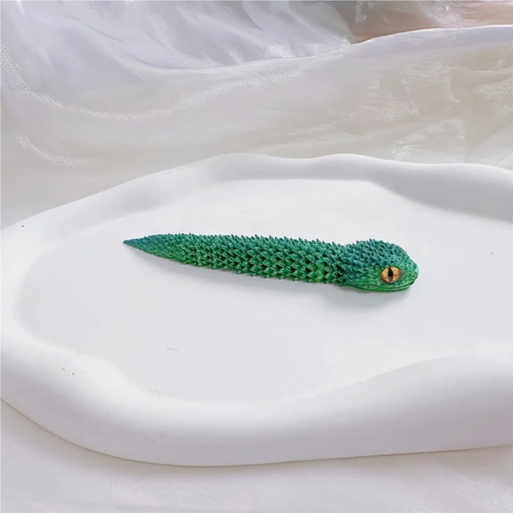 13cm 3D Printed Mini Snake Movable Joint Figurines Simulation Snake Office Desktop Ornament Christmas New Year Gifts Crafts Gift