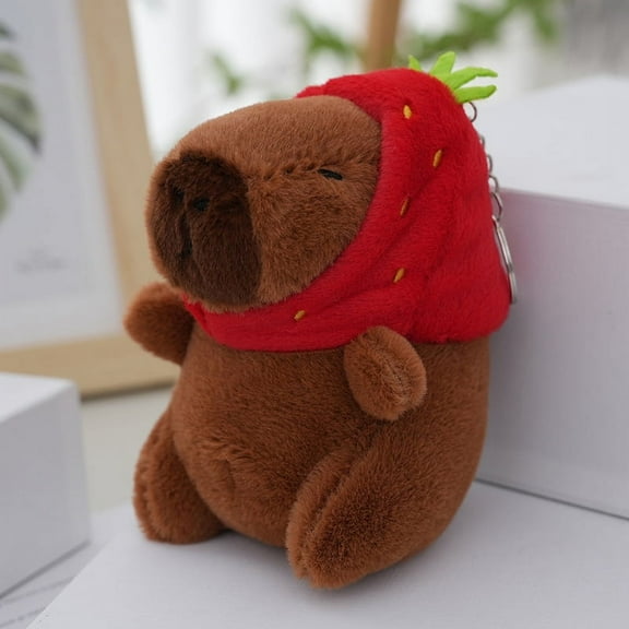 13cm Cute Animal Capybara Plush Toys Pendants Capibara Pufferfish Stuffed Dolls