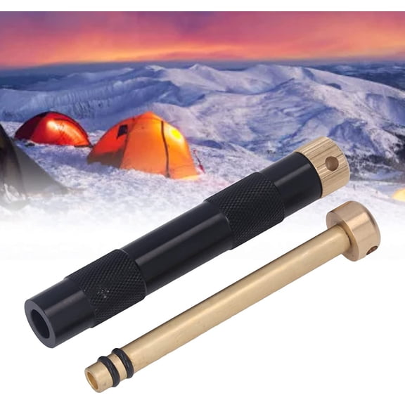13cm Emergency Fire Piston, Metal Piston Fire Starter, Portable Compression Fire Tube, Manual Ignition Tool for Camping, Hiking Exploring, Outdoor Activities