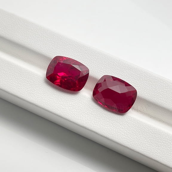 13ct 12x16mm 1pcs Long Cushion Cut Pegion Blood Red Lab Grown Ruby Loose Stone With Inclusions Inlaid Fine Jewelry Making