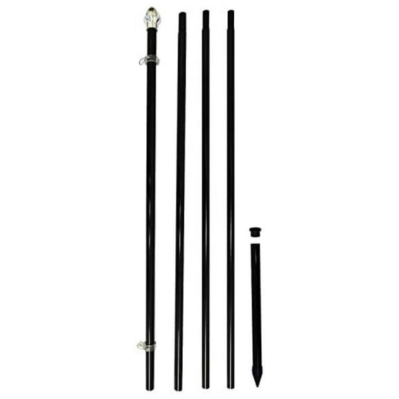 13ft Aluminum (Black) Outdoor Pole with Ground Spike