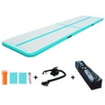 thumbnail image 1 of 13ft   Mat 4 Inches Thickness Inflatable Gymnastics Tumbling Mats with Electric Air Pump and Bag for Home Use/ Exercises/ Training/ Water Sports (Mint Blue), 1 of 6