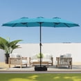 thumbnail image 1 of 13ft Patio Umbrella with Base,Double Sided Outdoor Large Rectangular Patio Umbrella with Crank Handle, for Lawn Garden,Home,Outdoor Activities, 1 of 8