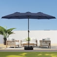 thumbnail image 1 of 13ft Patio Umbrella with Base,Double Sided Outdoor Large Rectangular Patio Umbrella with Crank Handle, for Lawn Garden,Home,Outdoor Activities, 1 of 7
