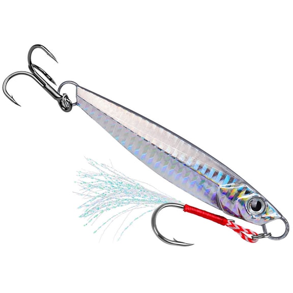 13g/30g/60g Metal Jigging Spoon Lures Saltwater Fishing Lures Fast Sinking Jigging Baits Swimbait