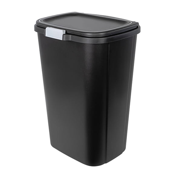 13gal Odor Block Trash Can: Kitchen Touch - Top Garbage Can, Tight - Fitting Lid, Indoor, Rectangle, Matte Finish