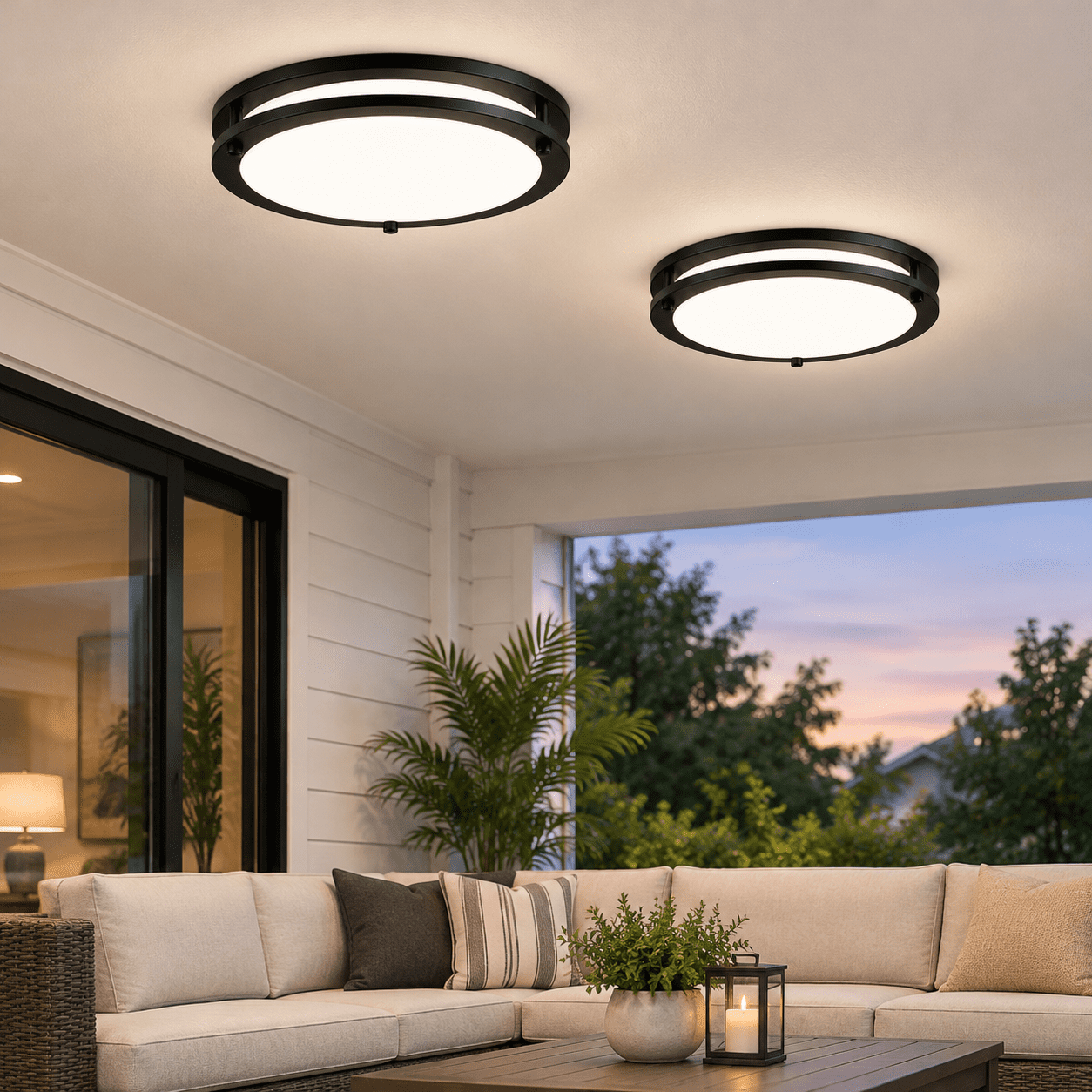 13in 36w Black Dimmable Led Ceiling Lights 2-pack 3600lm Super Bright ...
