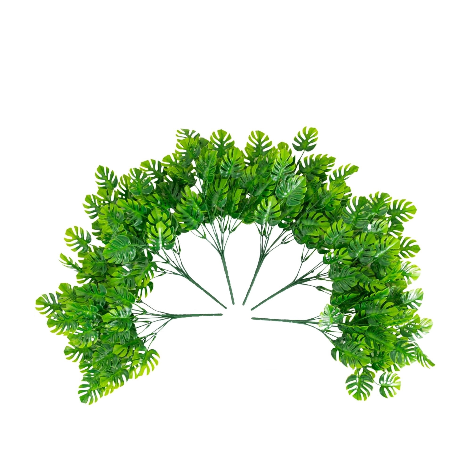 13in. Artificial Mini Monstera Bush - Set of 6