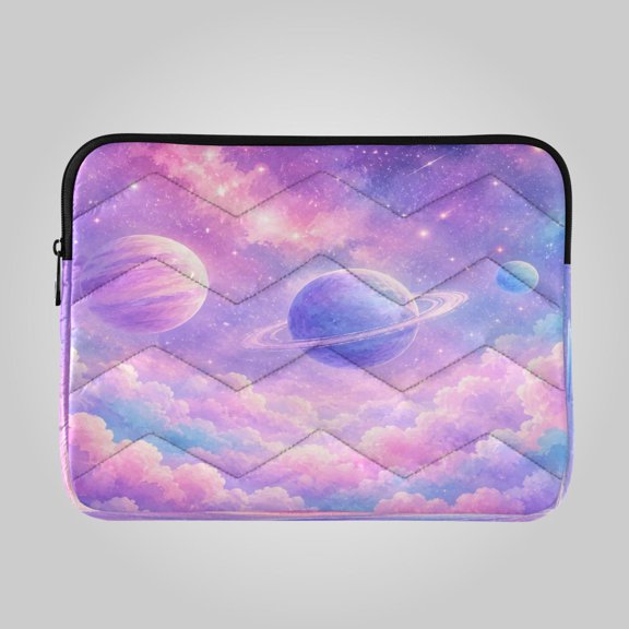 13in Laptop Bag Briefcases Computer Inner Bags Computer Bags Laptop Sleeves Work Travel School Bag Cute Cosmic Planets Clouds
