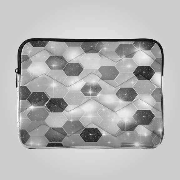 13in Laptop Bag Briefcases Computer Inner Bags Computer Bags Laptop Sleeves Work Travel School Bag Futuristic Sparkle Hex Tile