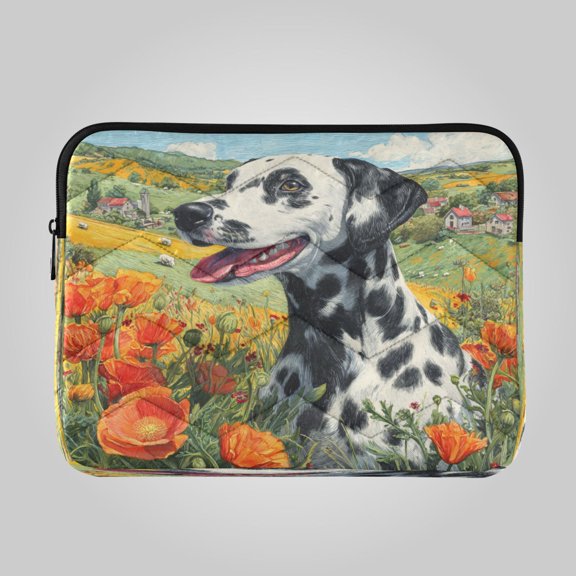 13in Laptop Bag Briefcases Computer Inner Bags Computer Bags Laptop Sleeves Work Travel School Bag Poppy Field Dalmatian