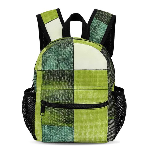 13in Schoolbag Large Capacity Storage Space Zipper Design Side Pocket For Travel Spring Outing Chartreuse Retro Houndstooth Hand-drawn Sketch_4