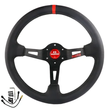 13inch/330mm MOMO Full Speed Genuine Leather Deep Dish Sport Steering Wheel