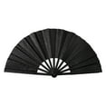 thumbnail image 1 of 13inch Large Rave Clacking Popping Fan for Line Dancing,Hand Fans for Women Foldable,Boots on The Ground Fan,Portable for Outdoor,Wedding,Party,Decoration(Black,1 Pack), 1 of 5