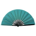 thumbnail image 1 of 13inch Large Rave Clacking Popping Fan for Line Dancing,Hand Fans for Women Foldable,Boots on The Ground Fan,Portable for Outdoor,Wedding,Party,Decoration(Green,1 Pack), 1 of 5