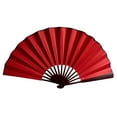 thumbnail image 1 of 13inch Large Rave Fan Popping Fan Clacking Fans for Line Dancing,Hand Fans for Women Foldable,Boots on The Ground Fan,Portable for Outdoor,Wedding,Party,Decoration(Red,1 Pack), 1 of 6