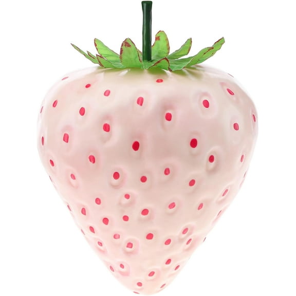 13inch Plastic Fake Oversize Pink Strawberry Artificial Fruit Decoration Realistic Prop for Home Kitchen Cabinet Party Ornament Basket Display