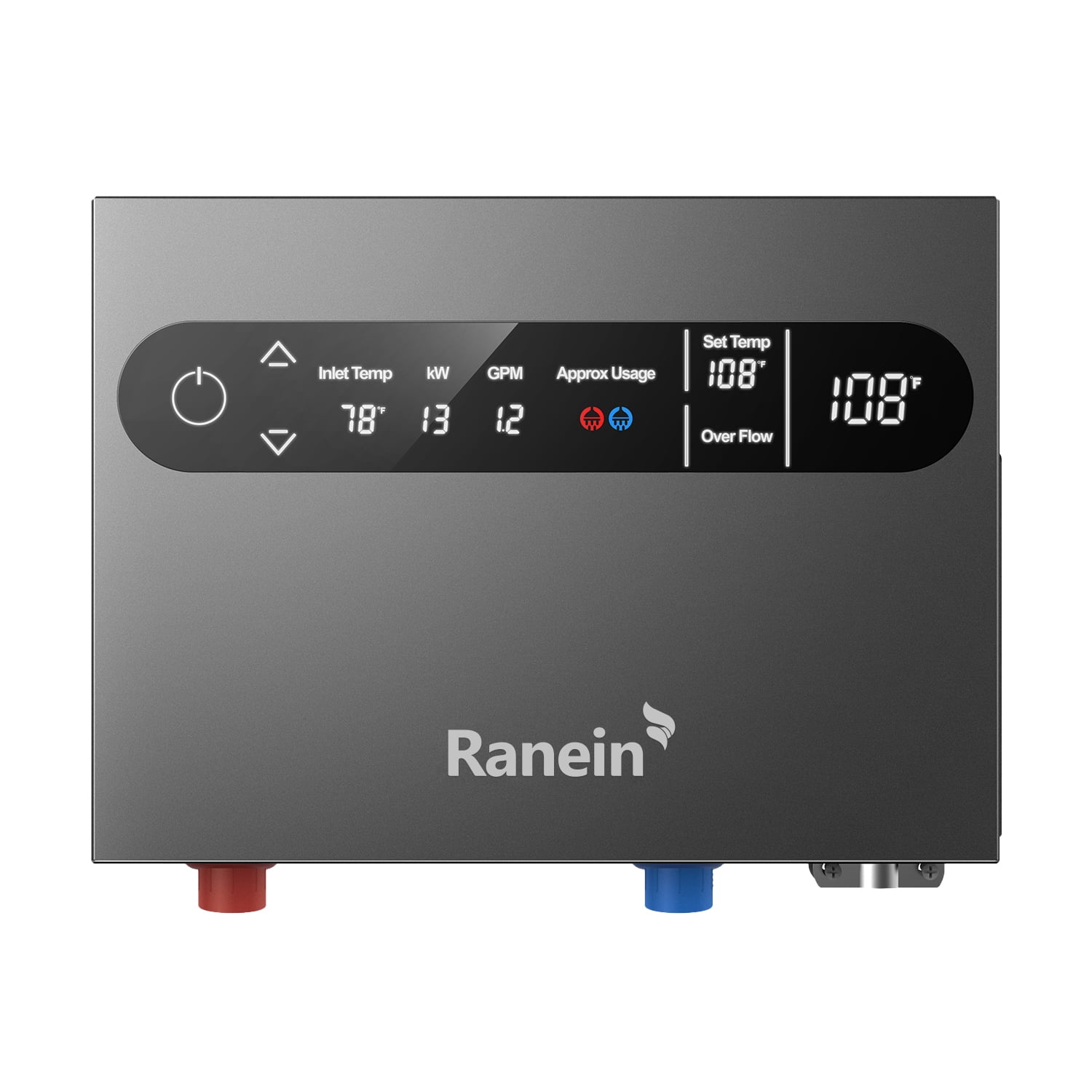13kW Tankless Electric Water Heater, 240V on Demand Instant Endless Water Heater with LED Temperature Display for Whole House Shower