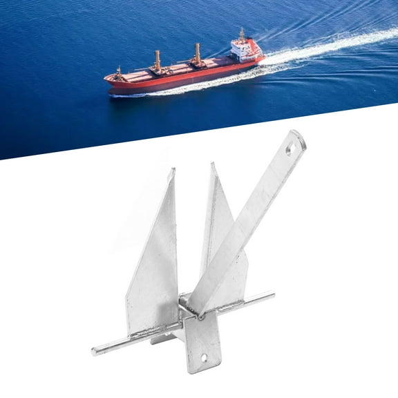 13lb Ship Anchor Kit Carbon Steel Fluke Style Boat Anchor with Nylon Rope Chain for Fresh Water Sea