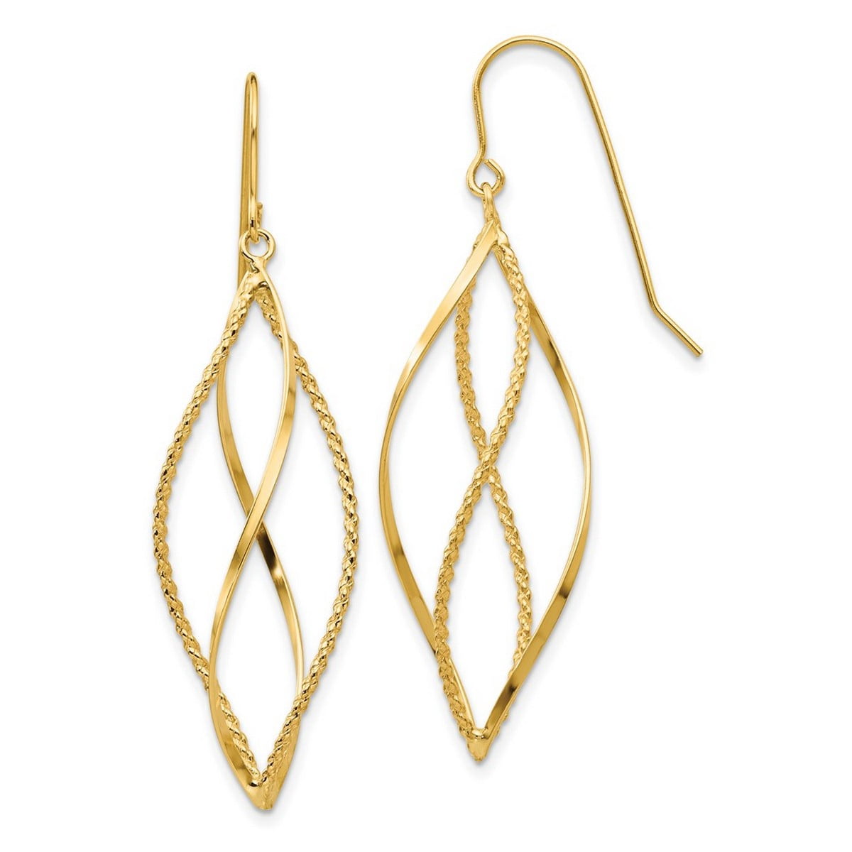 Clip On Earrings For Women - 18K Gold Plated Long Dangle Earrings With Cubic Zirconia, No Piercing Needed