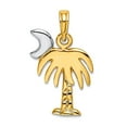 thumbnail image 1 of 13mm 14k Rhodium Char Pendant Necklaceleston Palm Tree With White Celestial Moon H P Pendant for Women, 1 of 2