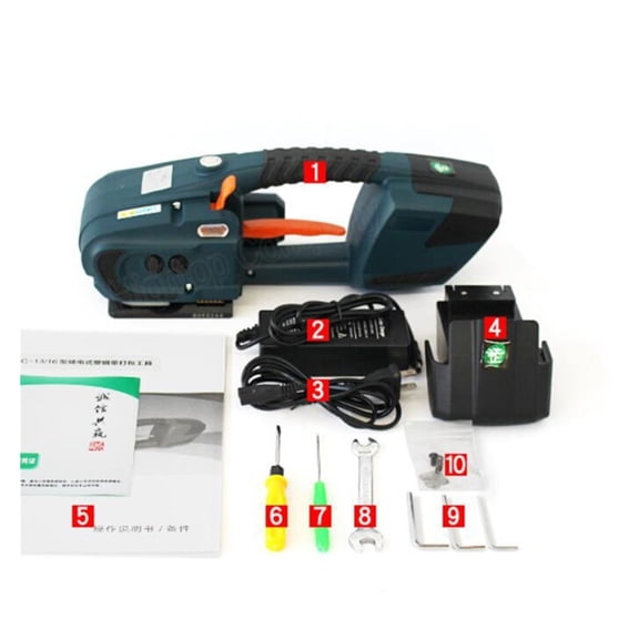 13mm-16mm PET PP Plastic Strapping Machine Tools Battery Powered 4.0A/12V Battery Strap Machine With 2 Batteries ,DIY Tools